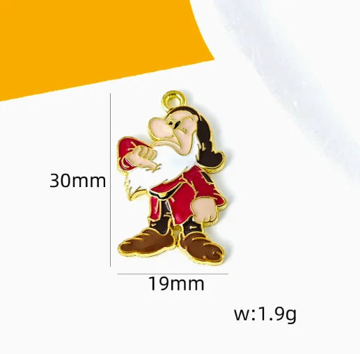 10 pcs Cartoon Charm Pendants Enamel Craft, Perfect for DIY Earrings, Bracelets, Neck