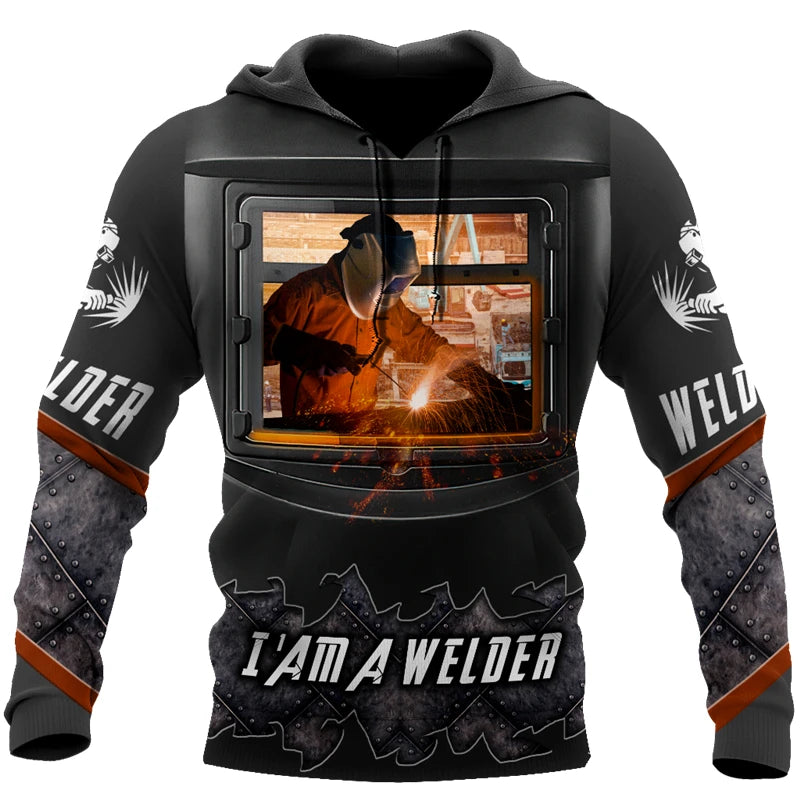 Men's Hoodie Electric welder Pattern Women Sweatshirts 3D Print Fashion Autumn Harajuku Unisex Casual Tracksuit