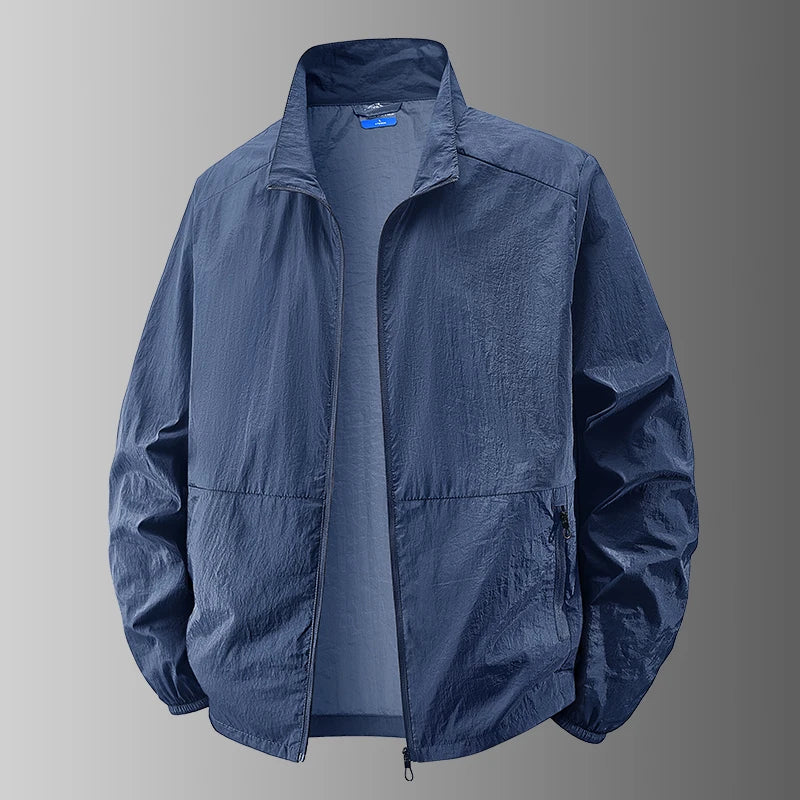 UPF50+ UV Protection Skin Coats Men Big Size 8XL 7XL 6XL Summer Windbreaker Lightweight Windshield Reflective UV Blocking Jacket