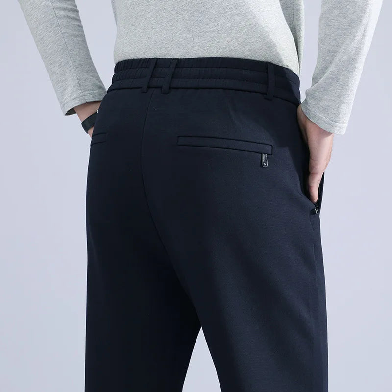 Extended 120cm Men's Pants High Wasit Stretch Trouser Male Extra Long Leg Length Inseam Casual Lengthened 200 Cm 205cm Loose Fit