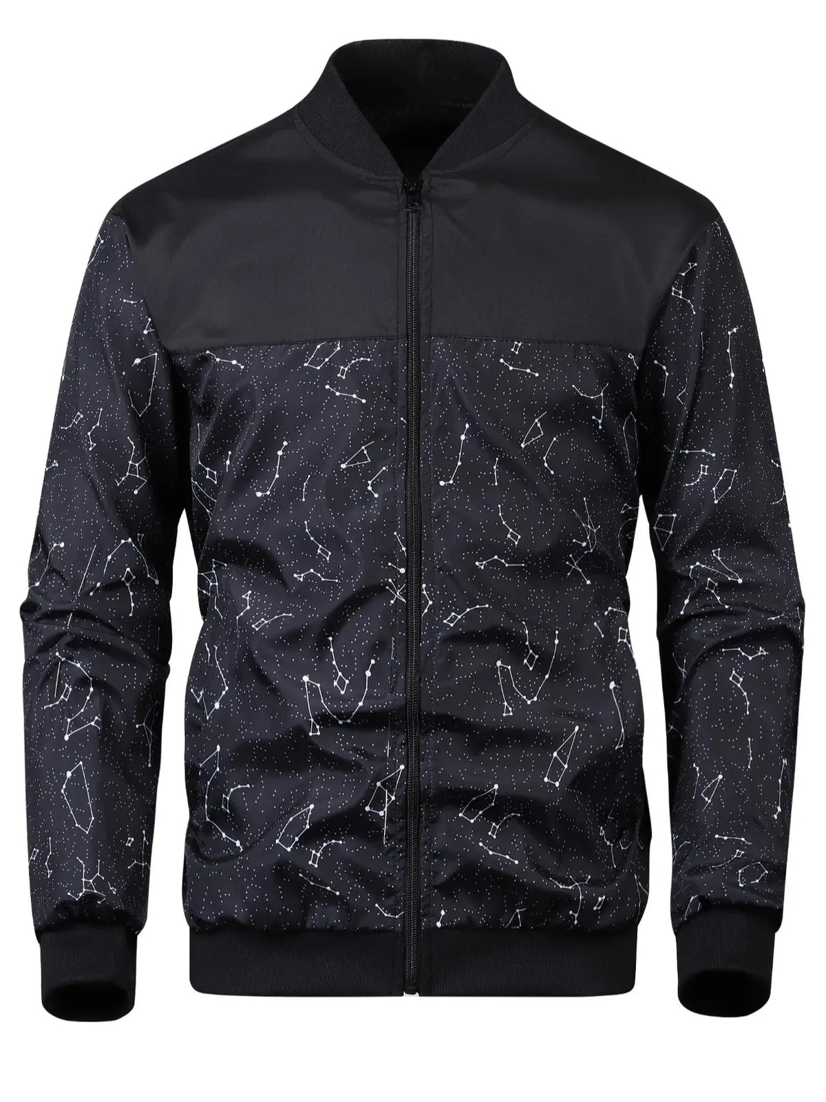 2025 Spring and Autumn New Baseball Collar Short Loose Solid Color Jacket Men's Business Casual Thin Coat Trend