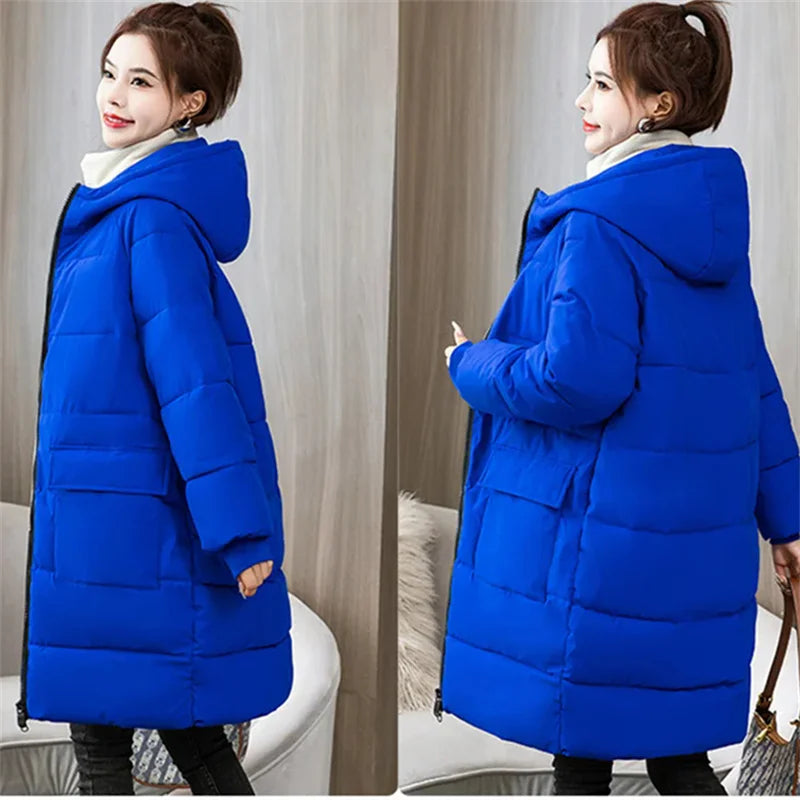 Super Large Size Winter Coat Women's Cotton-padded Jacket Oversize Loose Parkas Hooded Thicken Overcoat Plus Size XL-8XL