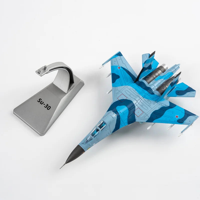 1:100 Scale SU-30 Aircraft SU-30MKK Alloy Simulation Static Fighter Militarized Combat Aeroplane Model Collection Toy Gift