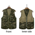 100% Cotton Camouflage Vest with Multiple Pockets Autumn Sleeveless Jacket Outdoor Loose Clothing New 2025 Tops Quality