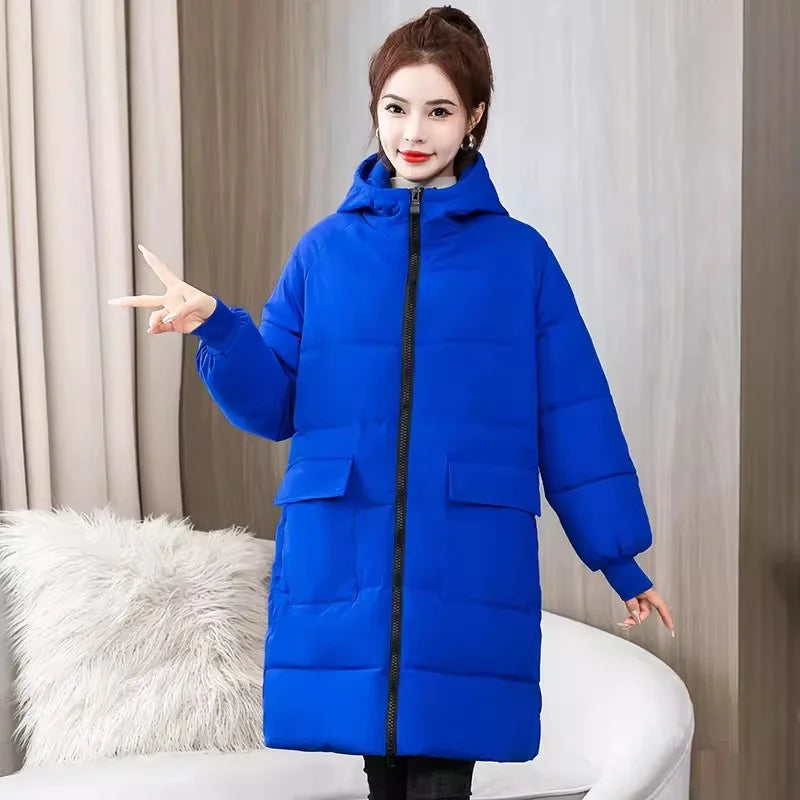 Super Large Size Winter Coat Women's Cotton-padded Jacket Oversize Loose Parkas Hooded Thicken Overcoat Plus Size XL-8XL