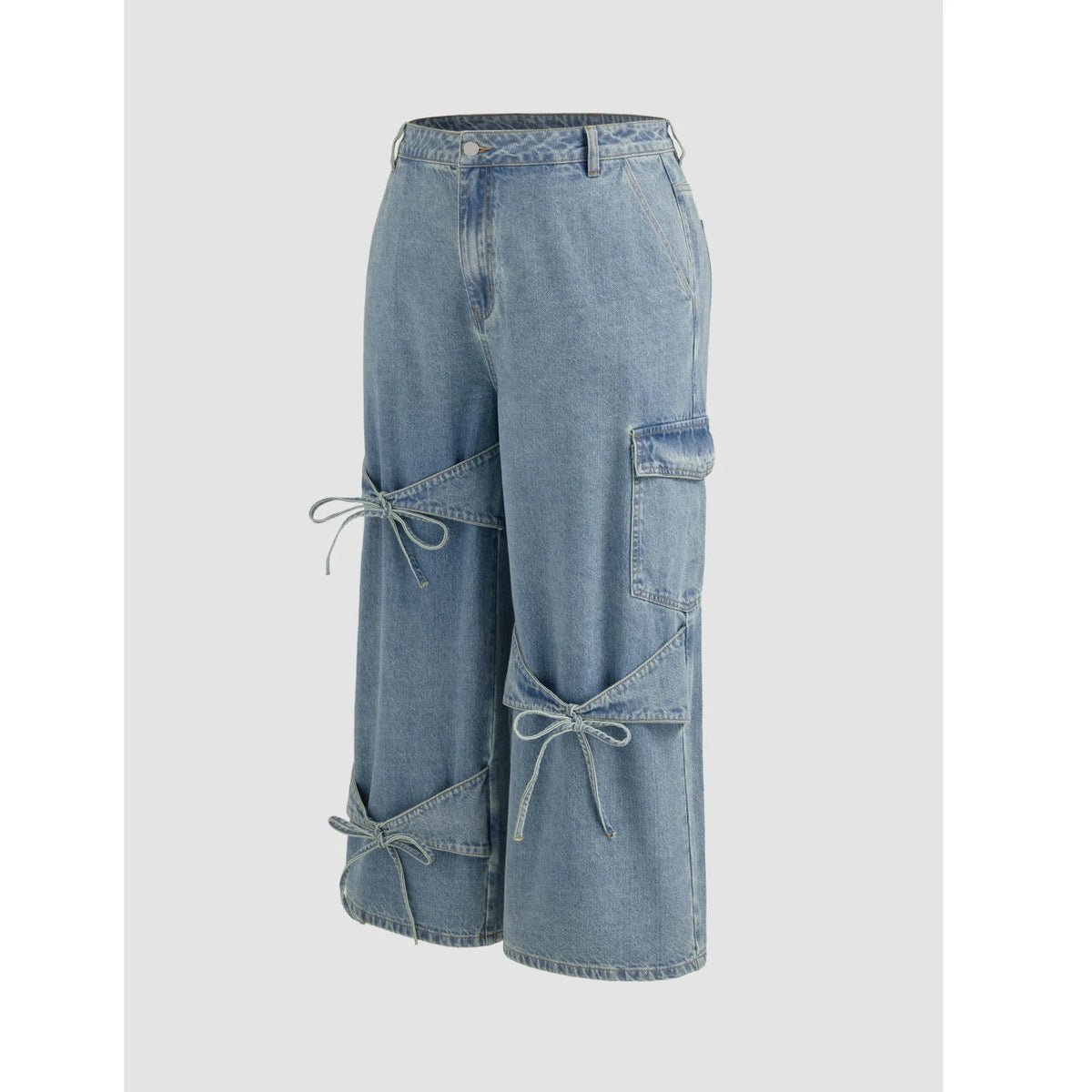 Plus Size Woman Clothing Women Jeans New Fashion Casual Wide Leg Pants With Pocket Design Unique Style And Versatile Simple