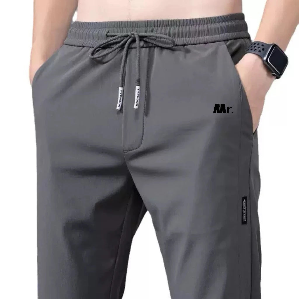 Big and Tall Men‘s Summer Pants 5XL Stretch Elastic Waist Breathable Quick Dry Straight Leg Casual Joggers Golf Sports