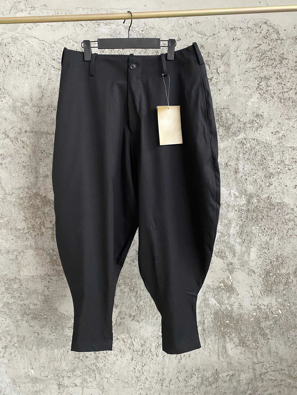 TOP-YAMAMOTO wool silhouette lantern pants, skinny pants, hip-hop street CDG men's pants