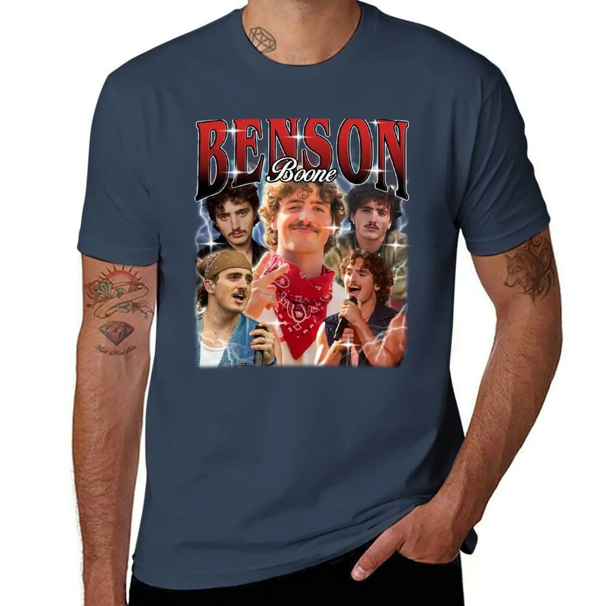 Benson James Boone Vintage Style T-Shirt Big and Tall Loose Fit T-Shirt