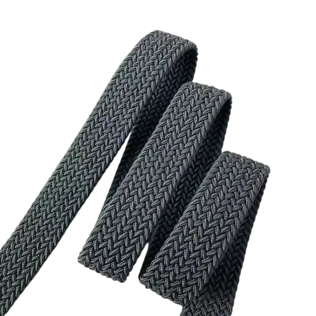Men Belt Plus Size 140cm 160cm 180cm Braided Elastic Waistband Non Porous Comfortable Belt for Men Big and Tall