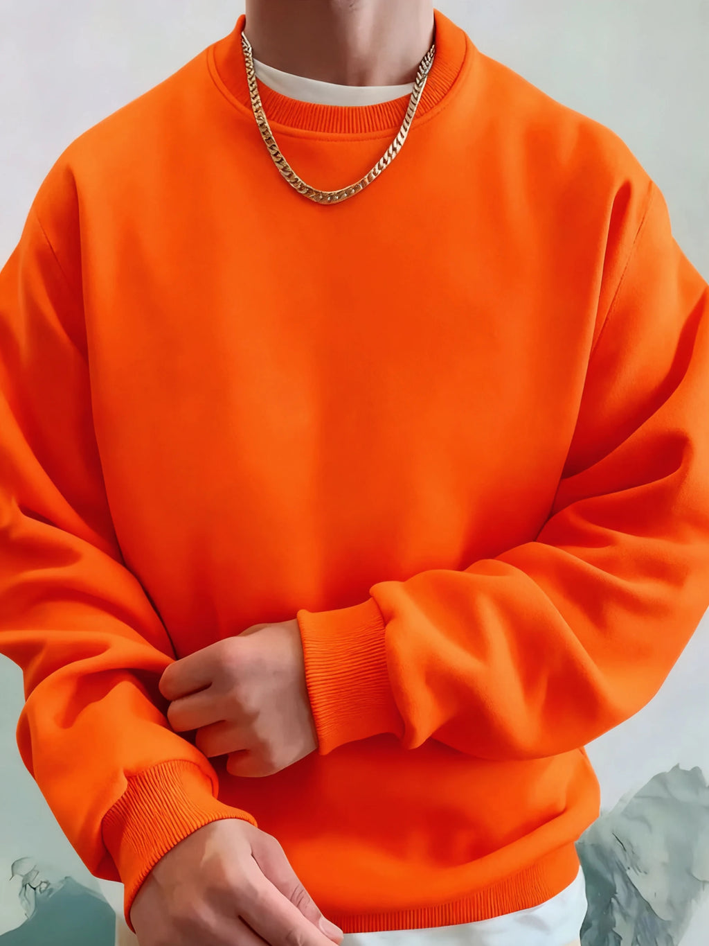 Man'S Fleece Autumn Tops Street Fashion Pullovers Comfortable Classic Sweatshirts Sports Casual Sportswears Daily Soft Clothing