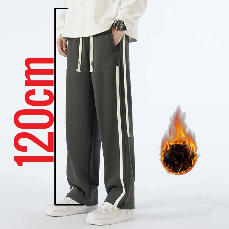Big Tall Men Pants 200 Cm 190cm Extra Long Length Trousers Male Straight Leg Sweatpants Winter Autumn Fleece Warm Lengthen 120cm