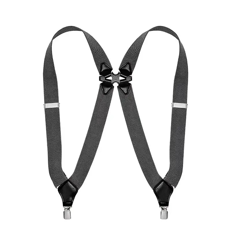 Suspenders for Men Work 2.5cm Wide 2 Clips Heavy Duty Big and Tall Trucker Suspenders Adjustable Elastic Trouser Braces