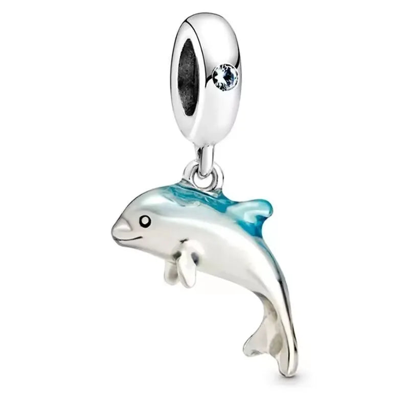 Hot Sale 100% 925 Sterling Silver Fashion Ocean Animal Fish Starfish Seahorse Beads Ladies DIY Elegant Fine Jewelry Gifts