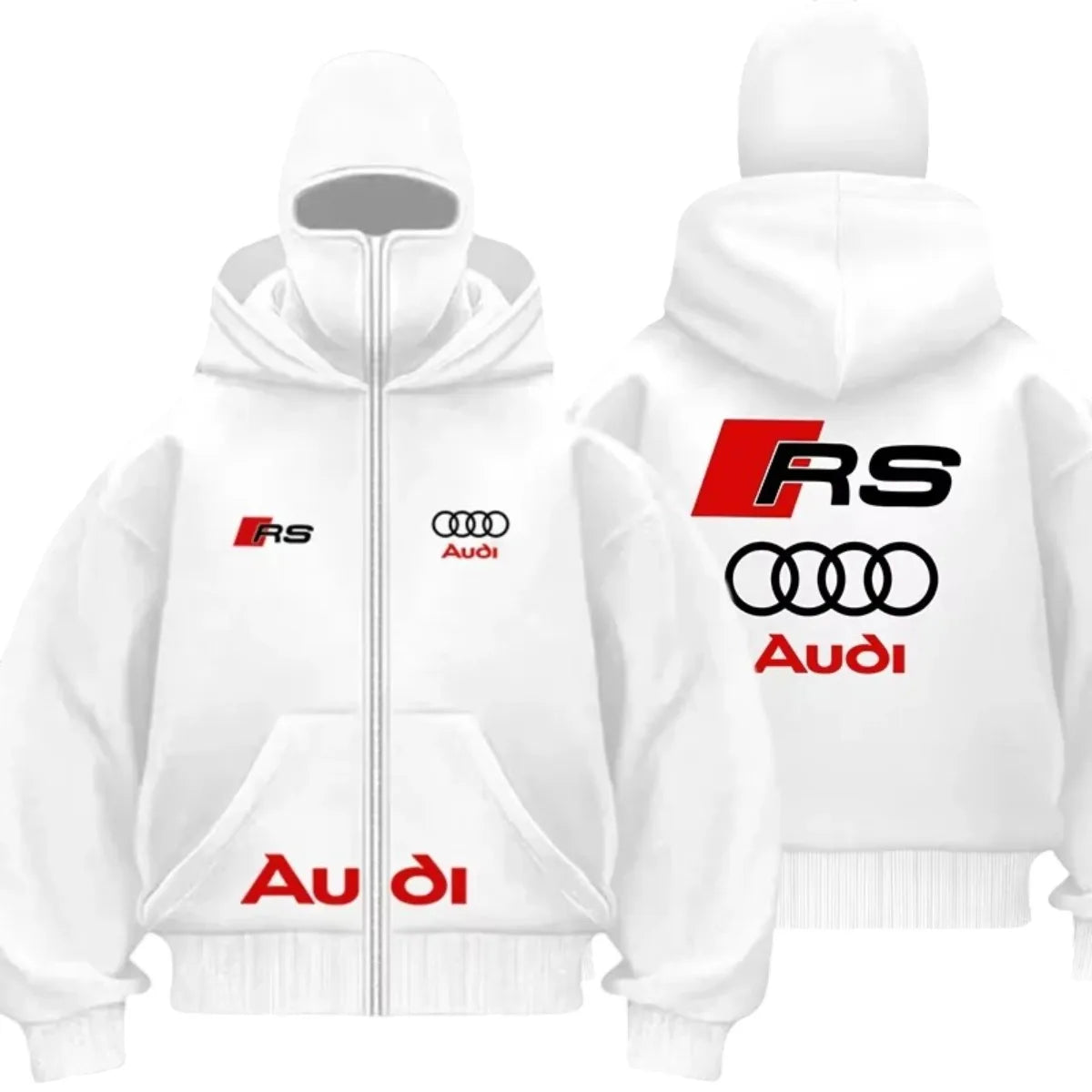 Chaqueta De Motocicleta Cálida a Prueba De Viento De La Marca Audi Con Sudadera Tipo Cárdigan Con Capucha De Doble Capa Estilo P