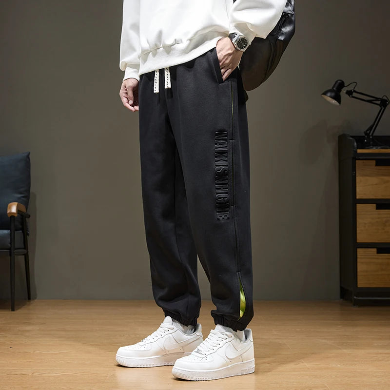 Large Size Men's Sweatpant Loose Fit Baggy Jogger Pants Male Spring Summer Elastic Sport Casual Fashion Trouser Big Large Plus