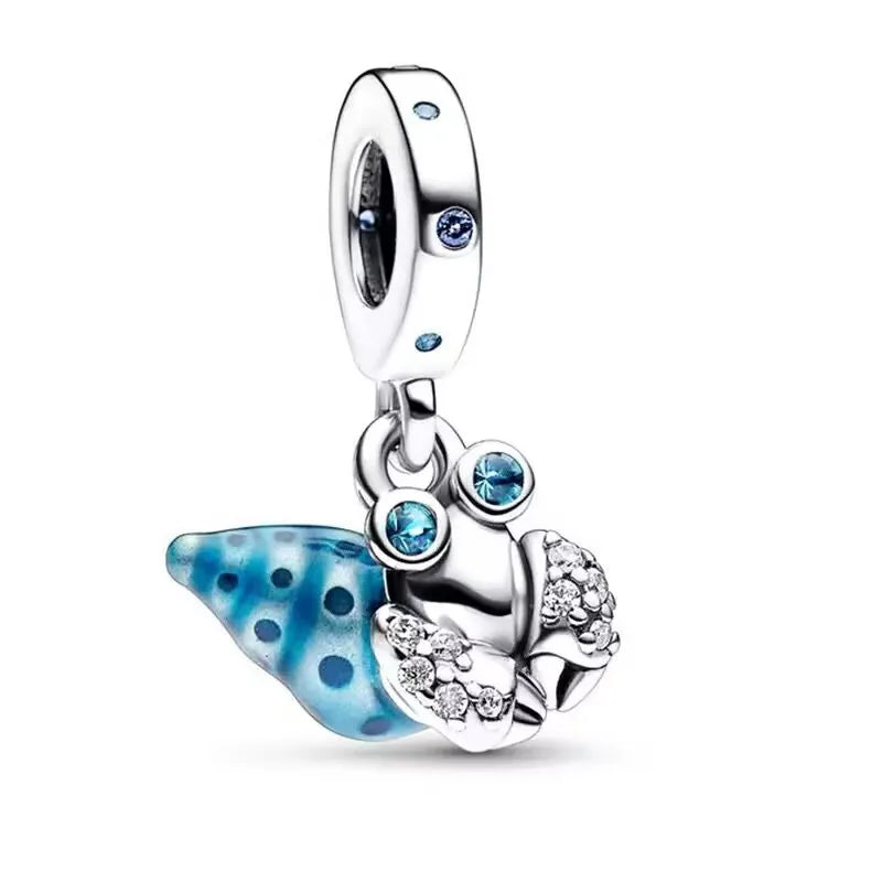 Hot Sale 100% 925 Sterling Silver Fashion Ocean Animal Fish Starfish Seahorse Beads Ladies DIY Elegant Fine Jewelry Gifts