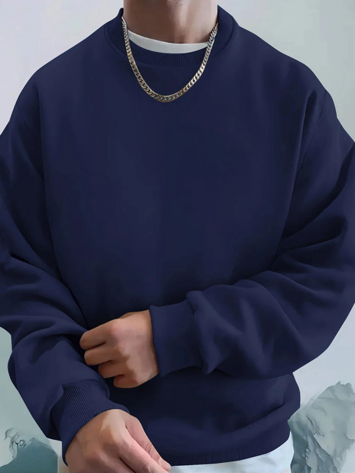 Man'S Fleece Autumn Tops Street Fashion Pullovers Comfortable Classic Sweatshirts Sports Casual Sportswears Daily Soft Clothing