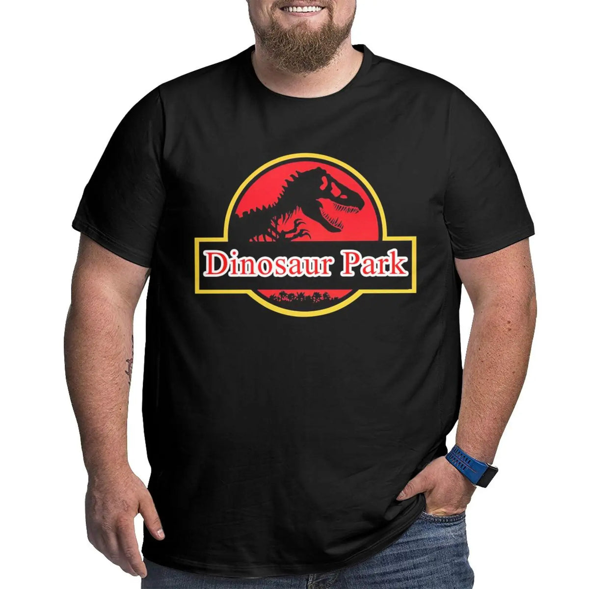 Dinosaur Park Graphic T-shirts for Big and Tall Man Plus Size T Shirts for Big and Tall Man Oversize Top Tees 1X-6X