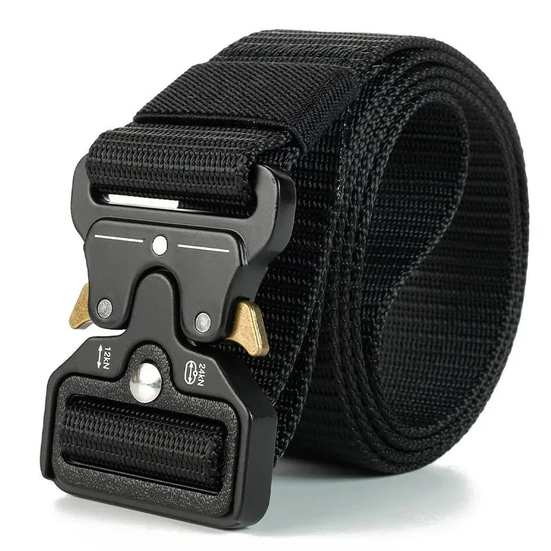 Extra Long Men's Belt 140CM 150CM Big and Tall Heavy Duty Nylon Tactical Belt for Outdoor Work Hiking