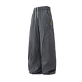 TFETTERS Men's Casual Pants Spring and Autumn Outdoor Straight Sports Pants Drawstring Elastic Waist Pocket Zipper Cycling Pants