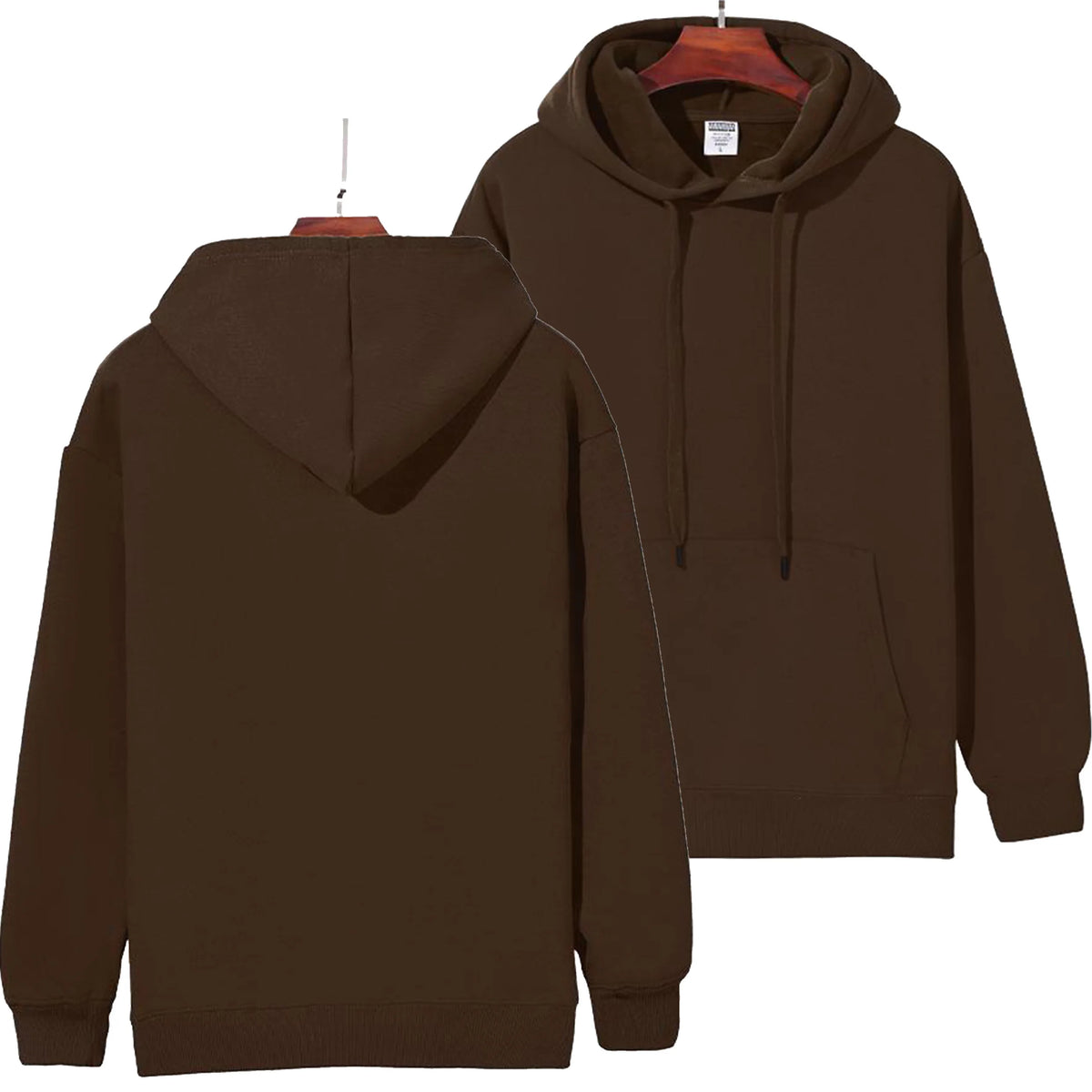 DIY Pattern Custom LOGO 16.9 oz 480 g/m² Heavy Cotton Plus Velvet Hooded Sweater Men's Thick Black Polar Fleece Pullover
