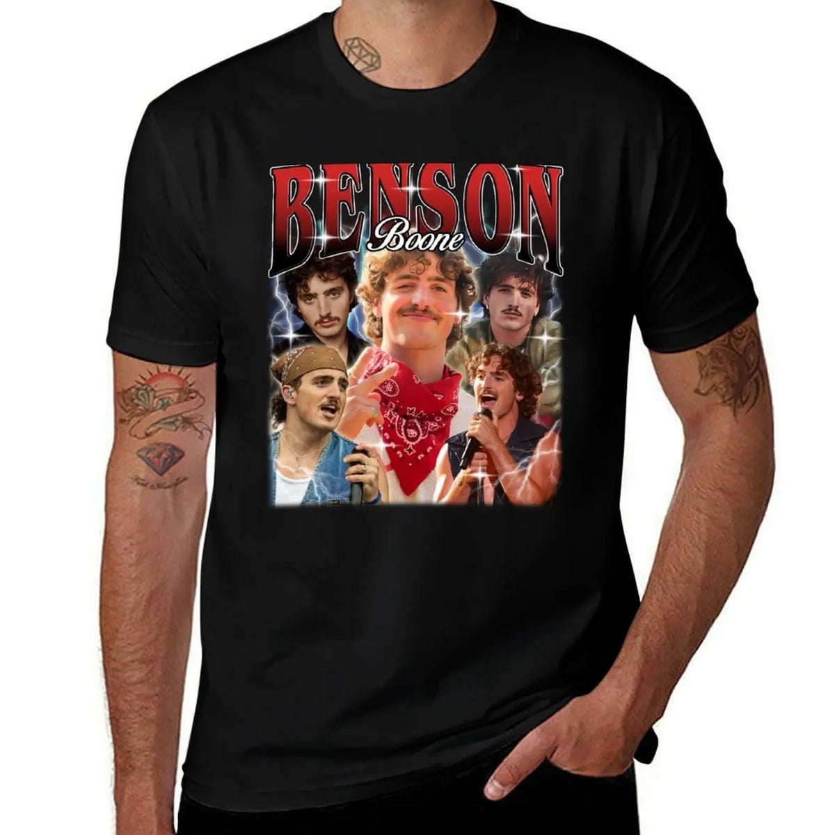 Benson James Boone Vintage Style T-Shirt Big and Tall Loose Fit T-Shirt