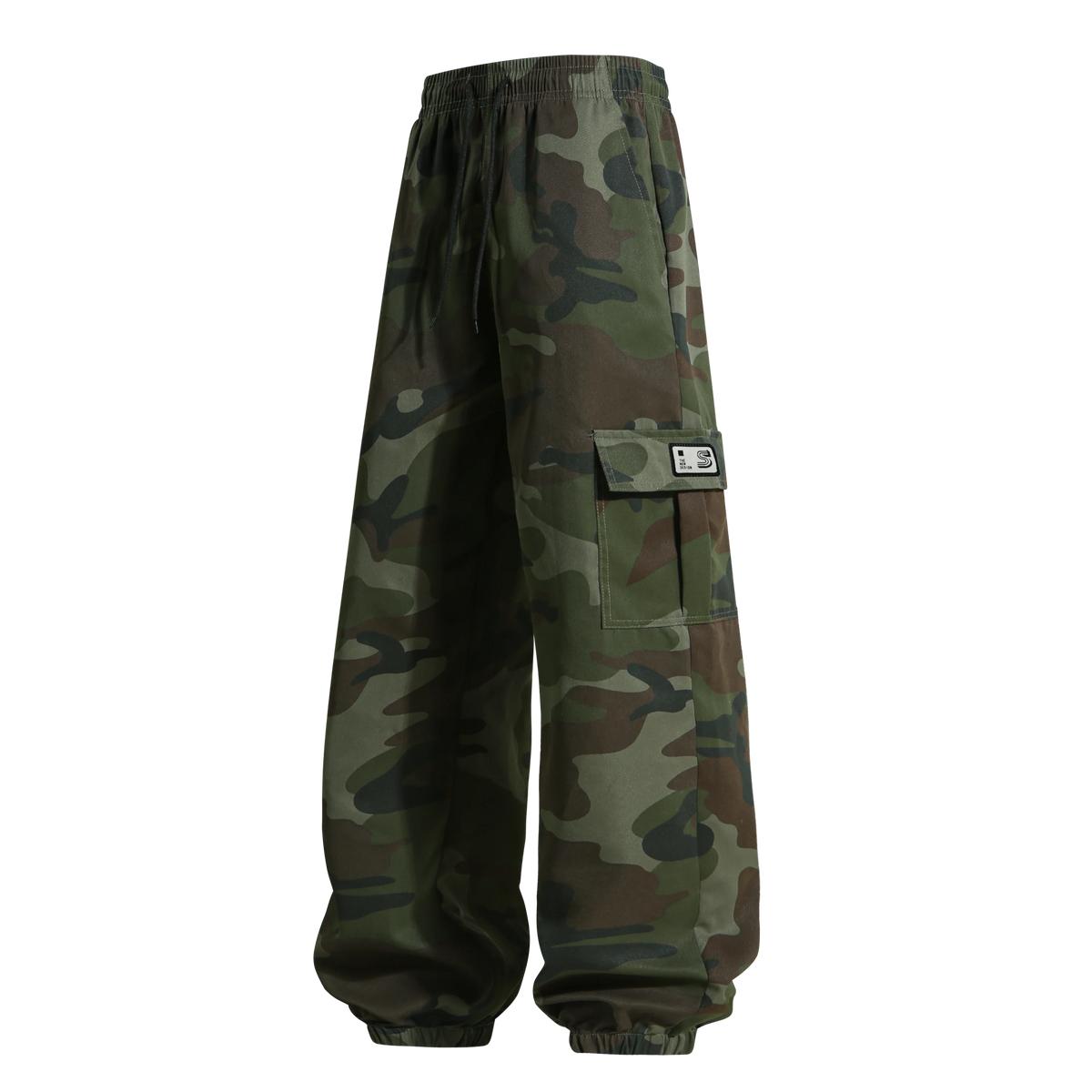 Men'S Camo Jogger Pants Military Cargo Pants Leg-Bound Tapered Casual Camouflage Pants