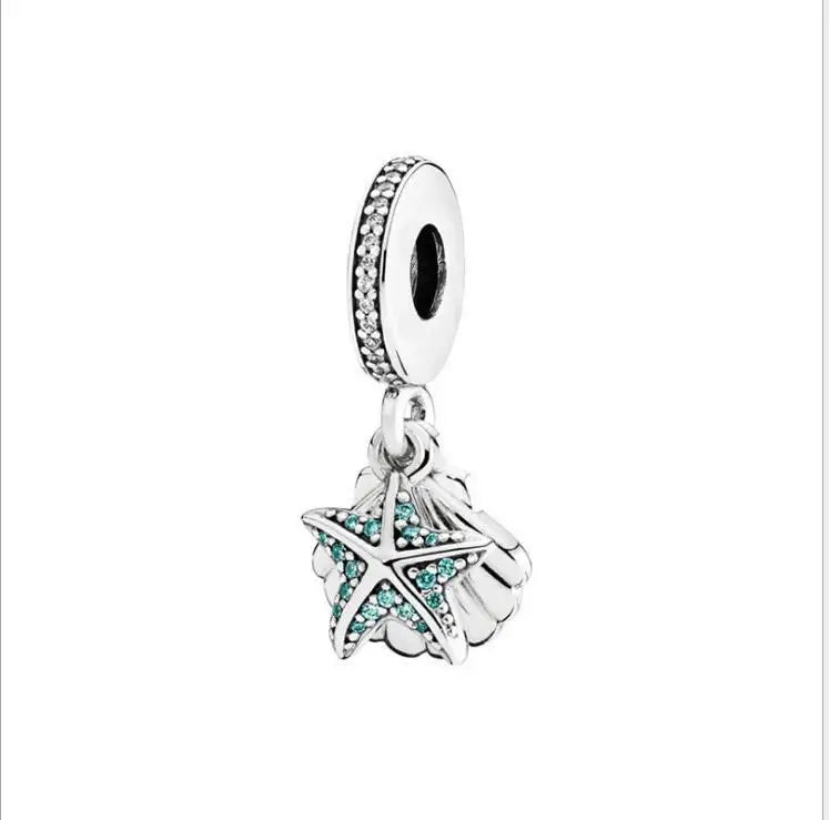 Hot Sale 100% 925 Sterling Silver Fashion Ocean Animal Fish Starfish Seahorse Beads Ladies DIY Elegant Fine Jewelry Gifts