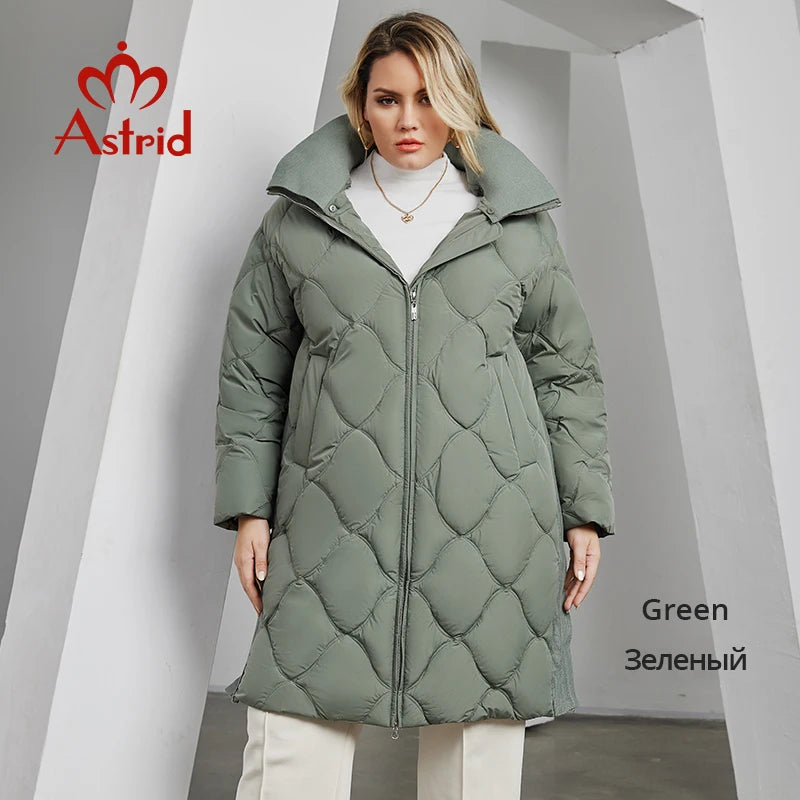 Astrid Women's Winter Jacket 2023 Plus Size Women Parka Warm Thick Bio Down Jackets Windproof Long Hooded Quilted Coat Female