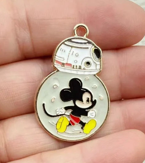 10pcs Mickey toy Necklace Charms for Handbags Key Chain Accessories DIY Jewelry Making Gifts