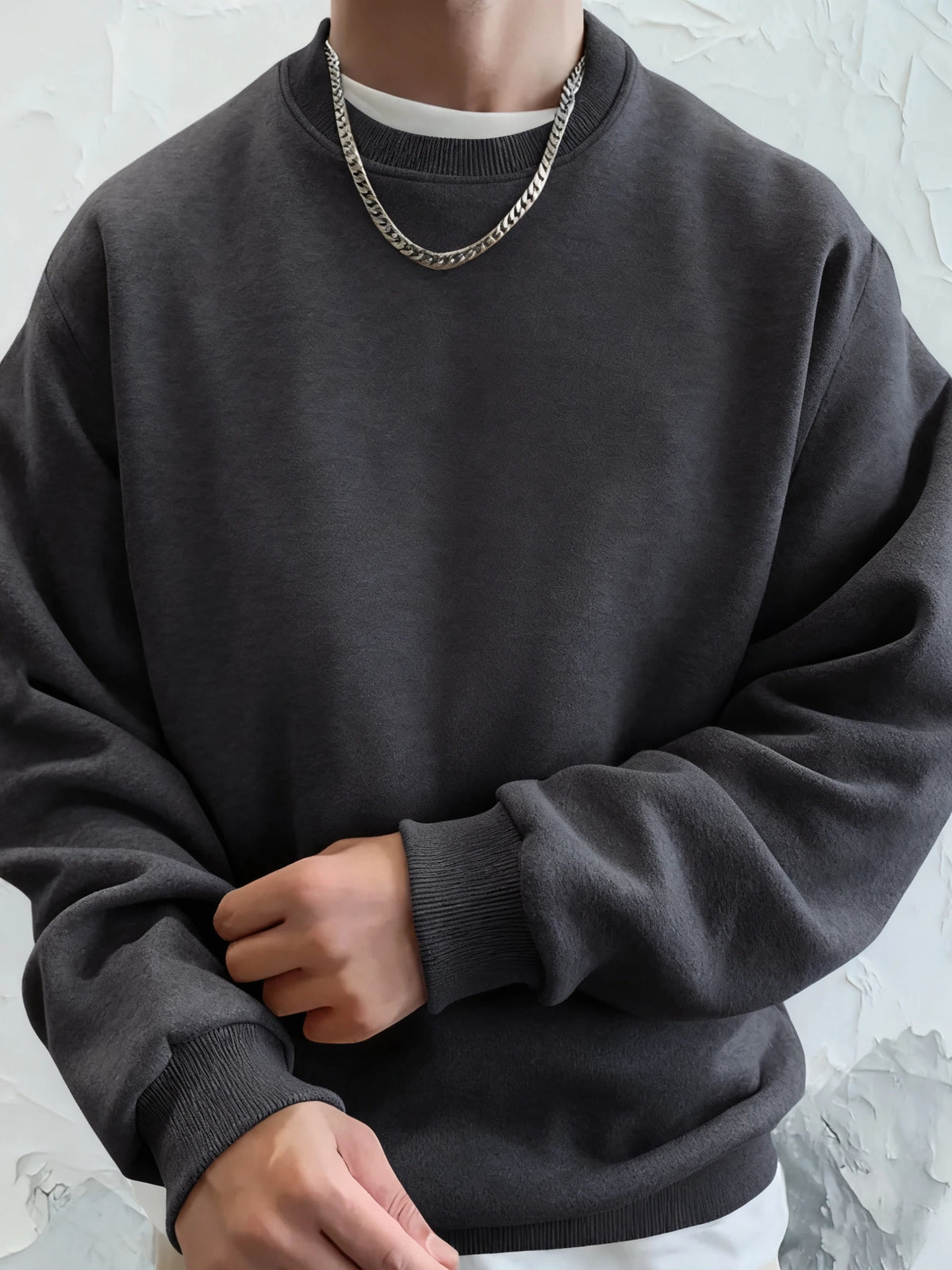 Man'S Fleece Autumn Tops Street Fashion Pullovers Comfortable Classic Sweatshirts Sports Casual Sportswears Daily Soft Clothing