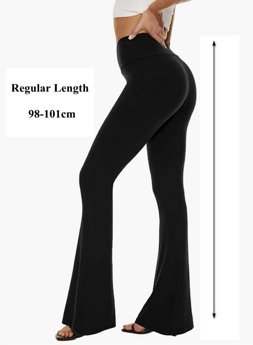 Long Tall Girl High Women Black Flare Pants Leggings Yoga  Soft High Waist Bootcut Comfortable 180cm Palazzo Pants Bell Bottom