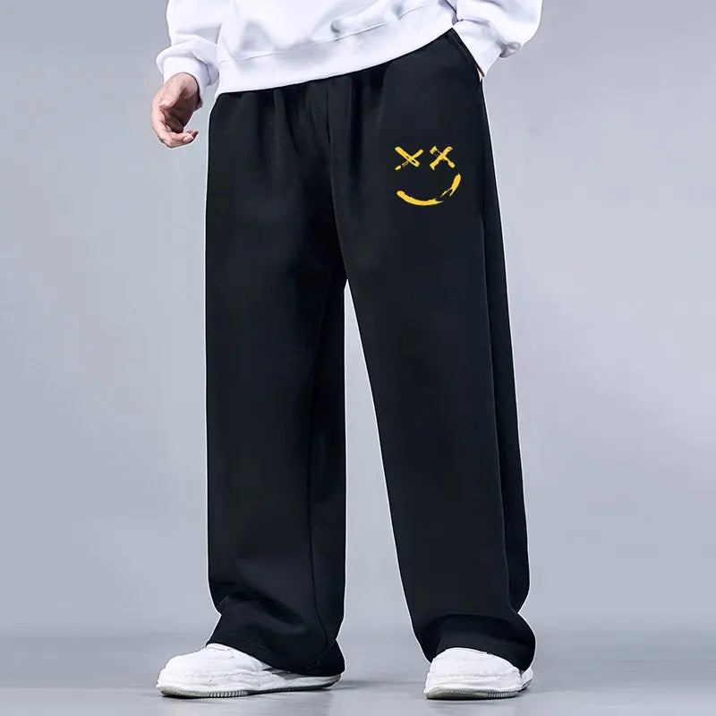 Spring Autumn Multi-Pockets Sweatpants Men Drawstring Waist Sportswear Casual Track Pants Plus Size Loose Straight Trousers 7XL