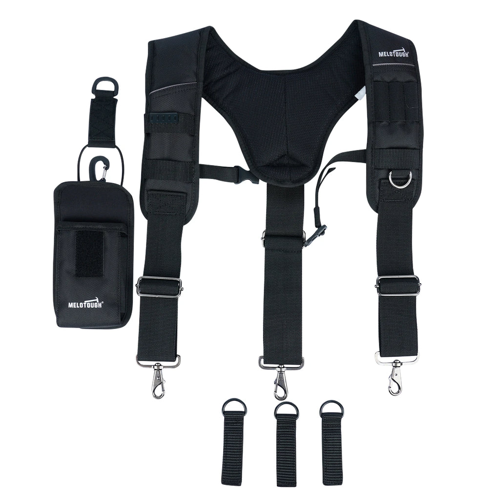 Tool Belt Suspenders Work Belt Suspenders for Men Big and Tall Construction Bag Suspenders Padded Work belt Suspenders