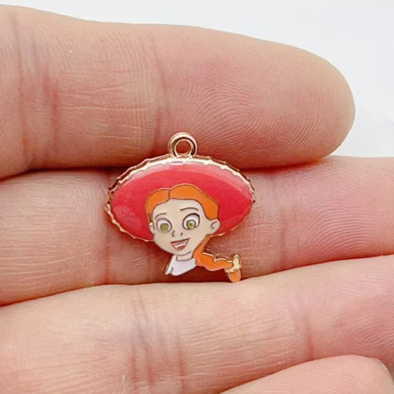 10PCS Cartoon Anime Animal Alloy Enamel Pendant Colorful Dangle DIY Necklace Bracelet Earrings Keychain Accessories