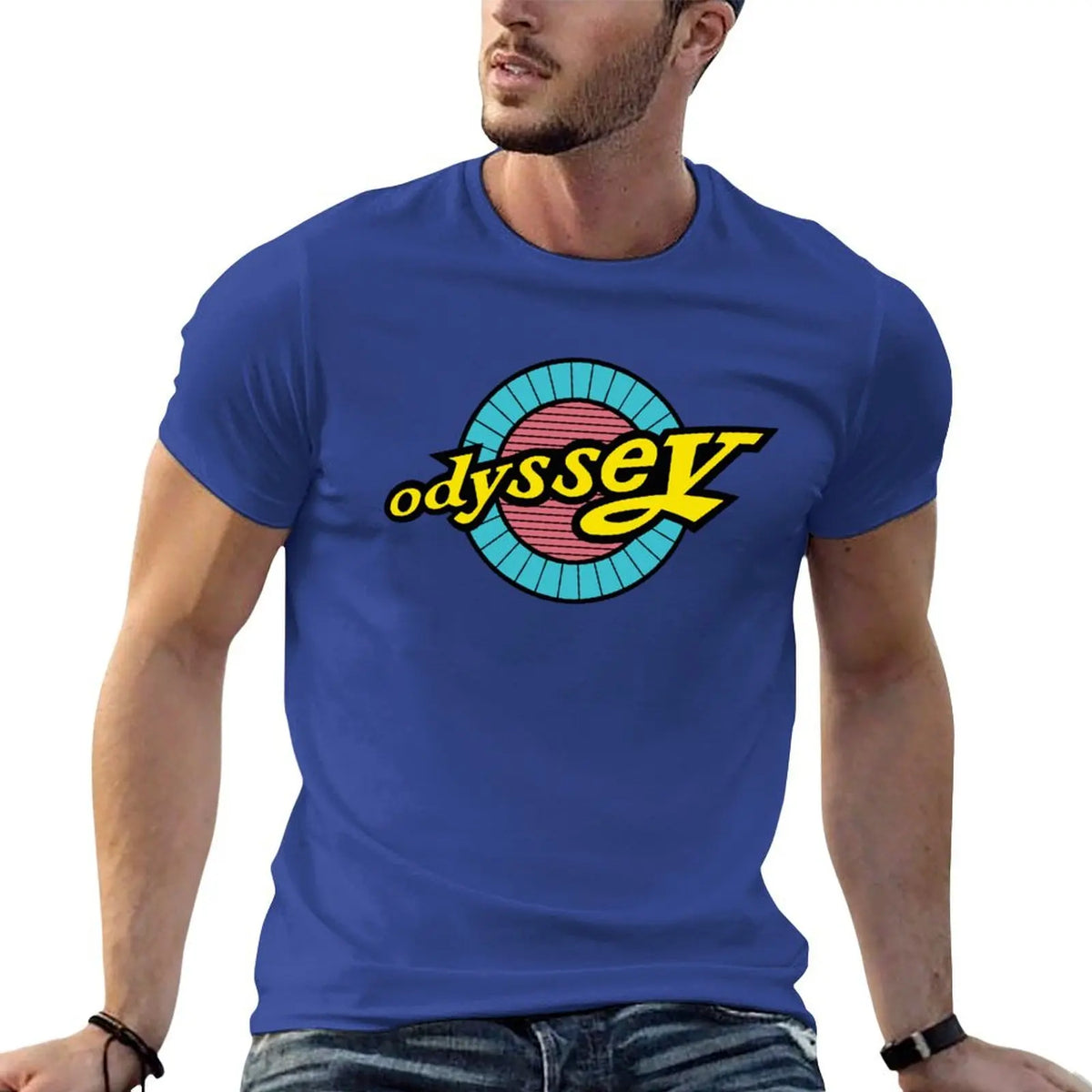 Odyssey BMX Blue Yellow T-Shirt new edition boys animal print big and tall t shirts for men