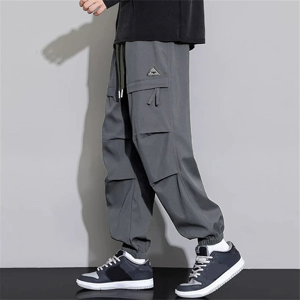 Straight Working Pants Men American Retro Autumn Solid Color New Fashion Large Size Loose Casual Wide-Level Pants Men Y2k