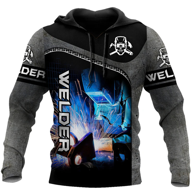 Men's Hoodie Electric welder Pattern Women Sweatshirts 3D Print Fashion Autumn Harajuku Unisex Casual Tracksuit