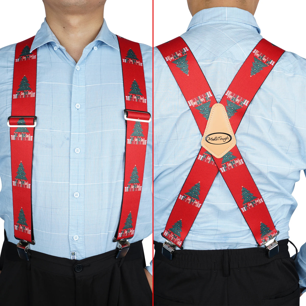 MELOTOUGH Men's Suspenders With Clip Heavy Duty Braces For Men Big and Tall Work Suspenders Mens Christmas GiftFor Men