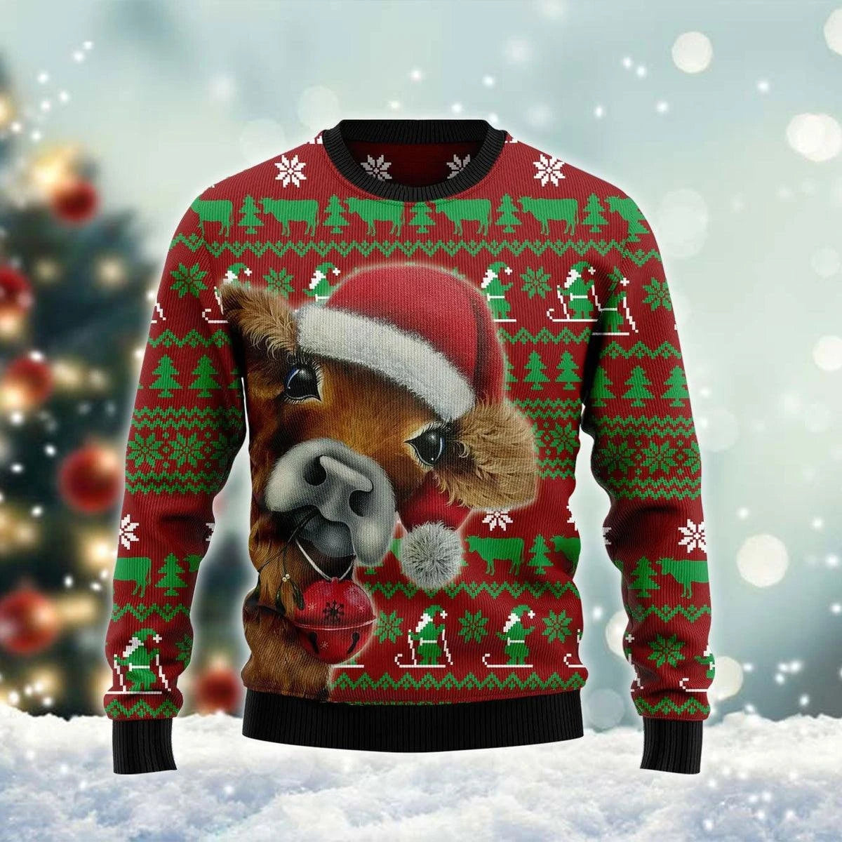Ugly Christmas Sweater Men's 3d Anime Print Autumn Winter Pullover Animal Dog Cow Pattern Women Clothes Casual Daily Sweatshirts