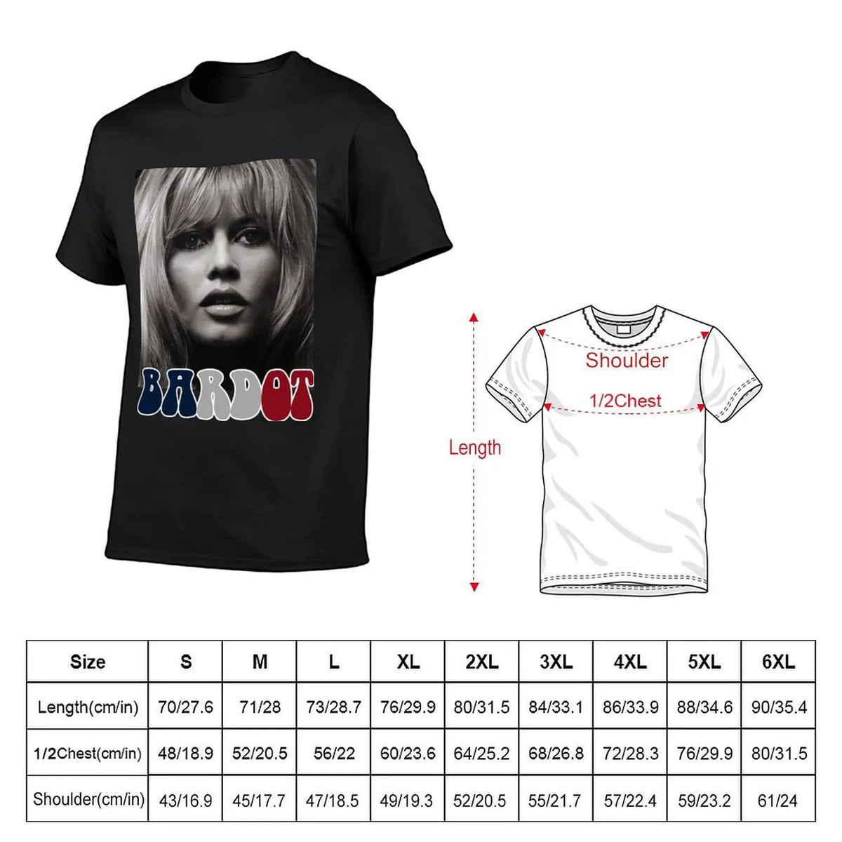 Bardot 65 T-Shirt kawaii clothes summer top sports fans customs mens graphic t-shirts big and tall