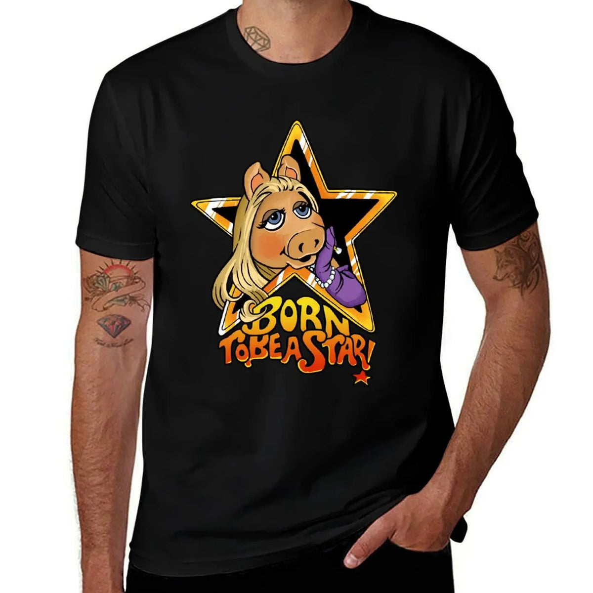 Miss piggy T-Shirt Big and Tall Solid Color T-Shirt