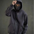 2025 Men Balaclava Y2K Gothic Harajuku Winter New Item Double Hooded Sweatshirt Autumn Men's Hooded Mask Zipper Sportswear Women