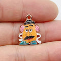 10PCS Cartoon Anime Animal Alloy Enamel Pendant Colorful Dangle DIY Necklace Bracelet Earrings Keychain Accessories