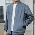American Style Men's Suede Jacket Zipper Long Sleeve Casual Outerwear Spring Autumn Fashionable Open Cardigan Coat