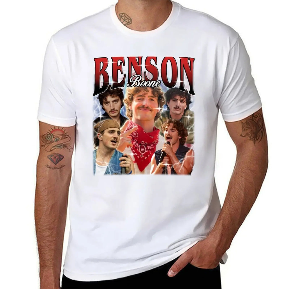 Benson James Boone Vintage Style T-Shirt Big and Tall Loose Fit T-Shirt