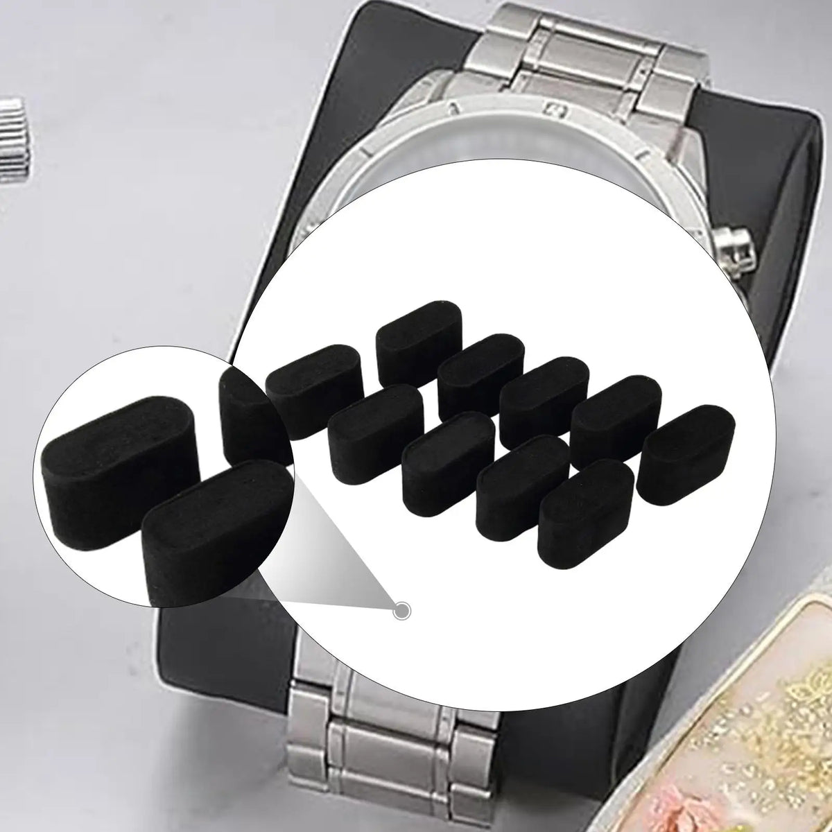 10Pcs Watch Pillows Non Scratch Watch Holder Bracelet Cushion Jewelry Display for Storage Jewelry Case Showcase Travel Retail
