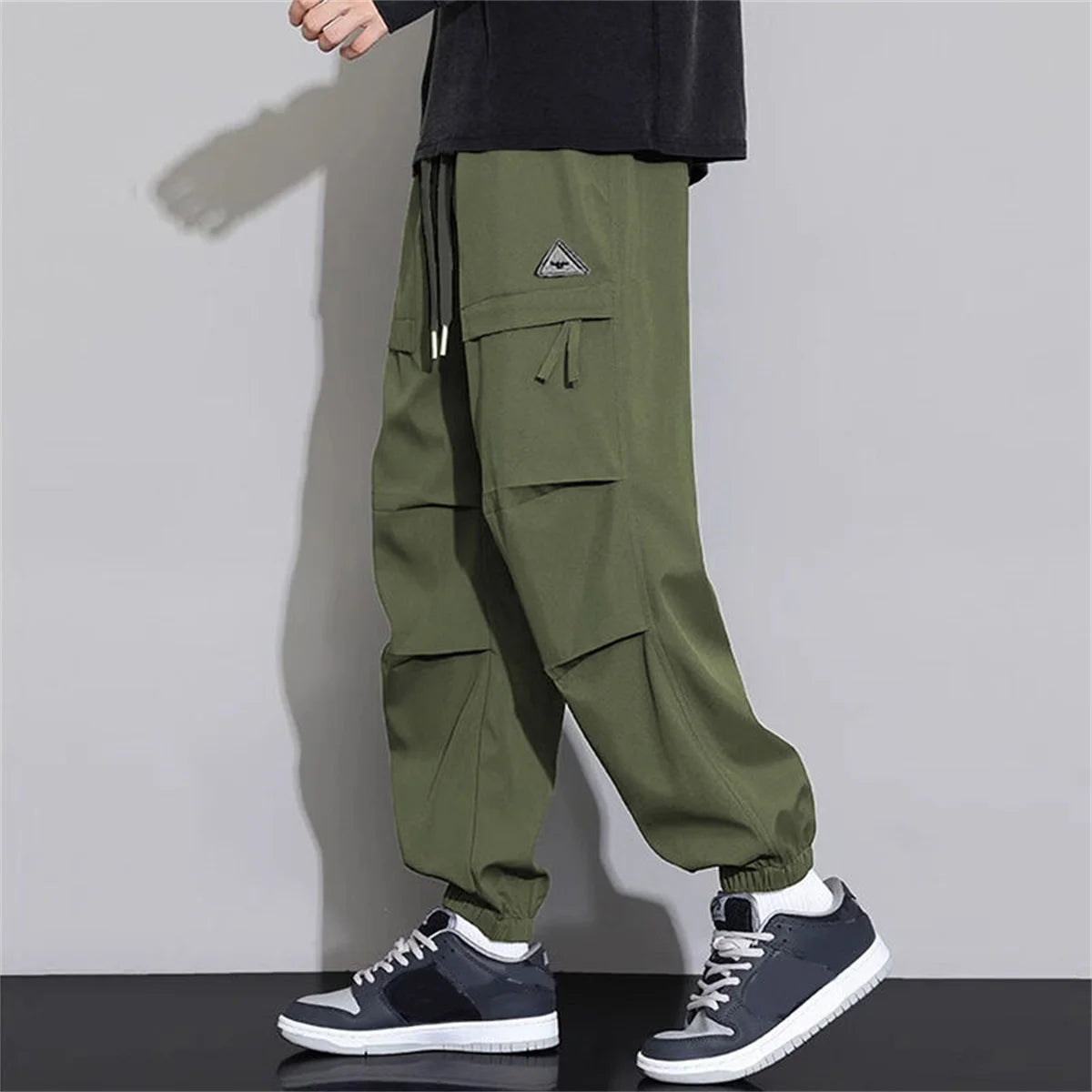 Straight Working Pants Men American Retro Autumn Solid Color New Fashion Large Size Loose Casual Wide-Level Pants Men Y2k