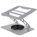 Laptop Stand for Desk, Adjustable Computer Stand with 360° Rotating Base, Ergonomic Laptop Riser for Collaborative Work, Foldabl